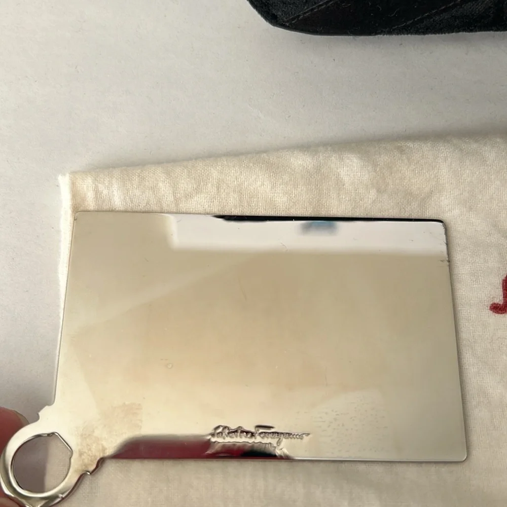 Rare Vintage Salvatore Ferragamo Wristlet and Mirror